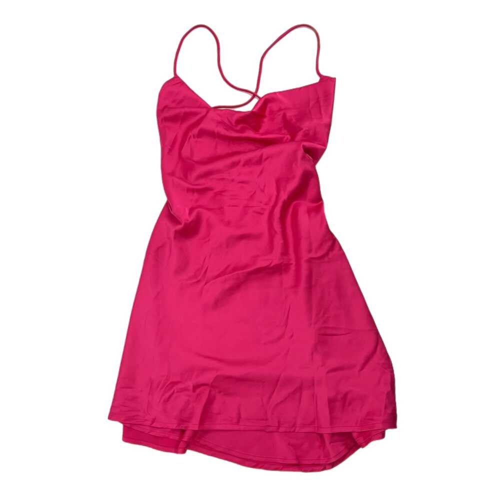 Baby Boo Pink Satin Lace Up Back Mini Dress | Womens L